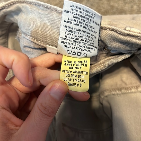 Hudson Jean Nico Midrise Ankle Super Skinny Silver Field Jean size 29 - Picture 7 of 9